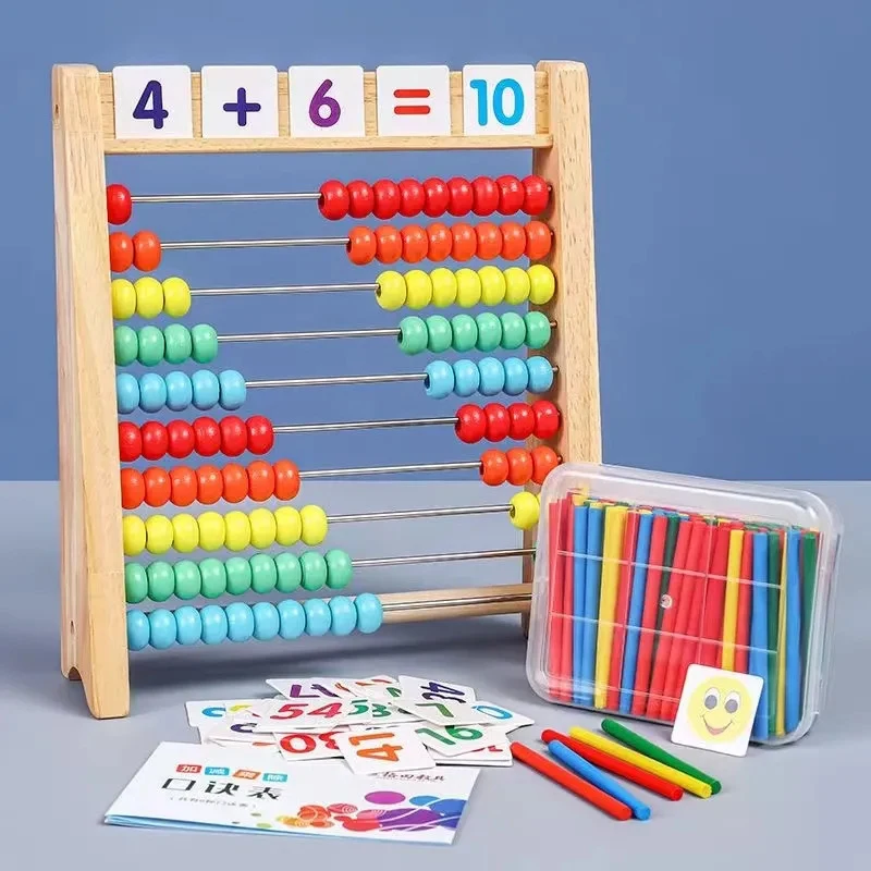 Abacus Counting Bead - 나무 계산 장난감 주판 몬테소리 교육