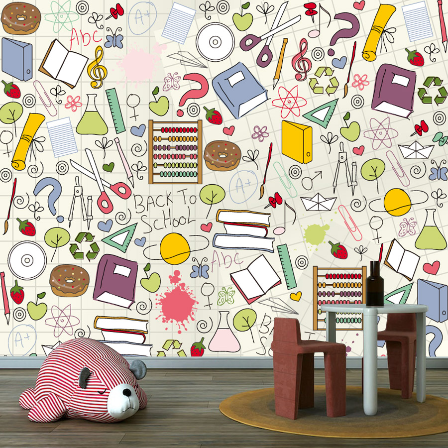 Kids Education Wallpaper - 거실, 교육실, 그림 벽, 홈 데코,