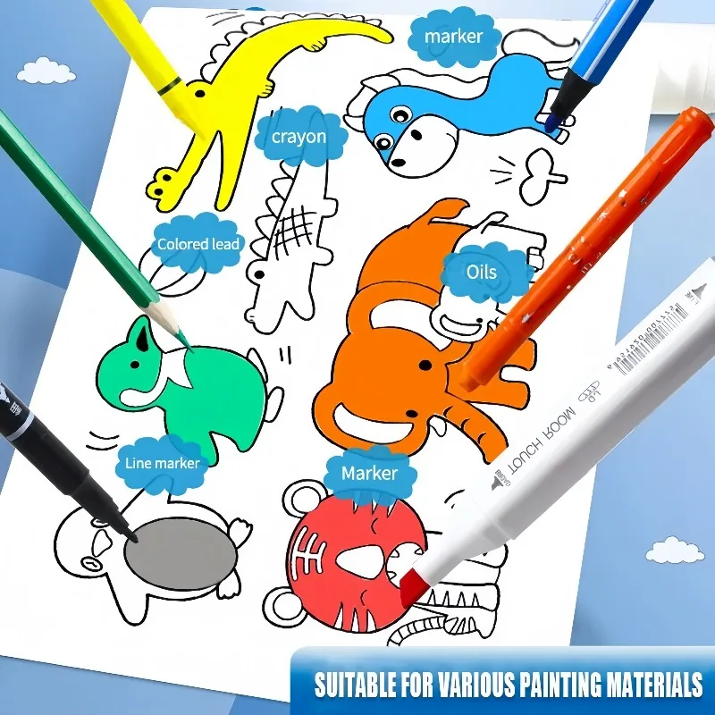 어린이 색칠 종이 롤 스티커 DIY 벽 바닥 그림 색상 - Kids Education Wallpaper 리뷰 및 가격