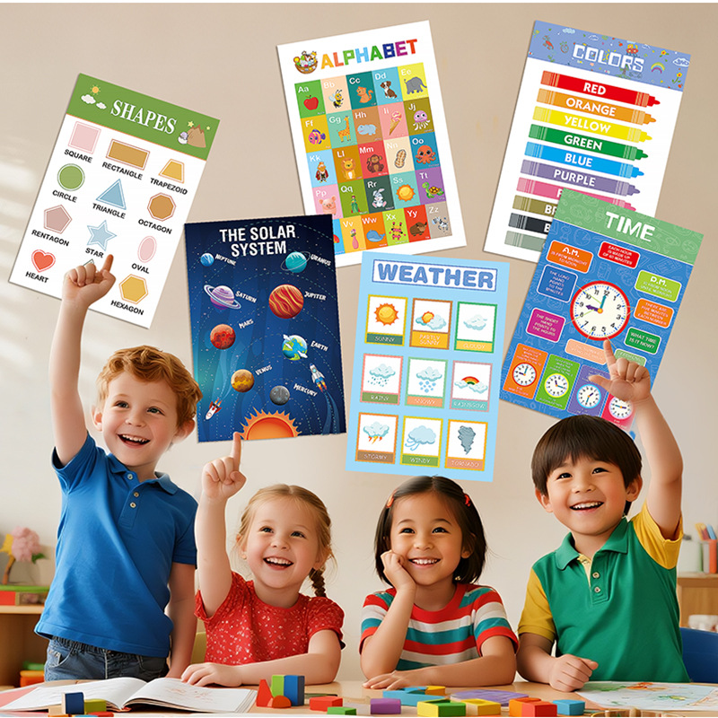 유아를위한 12Pcs 교육 포스터 유치원 교실 벽 장식 - Kids Education Wallpaper 리뷰 및 가격