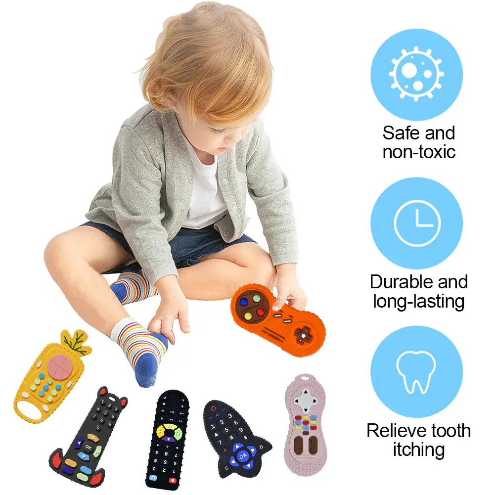 아기 실리콘 Teether 장난감 원격 제어 모양 Te - Kids Nature Education 리뷰 및 가격