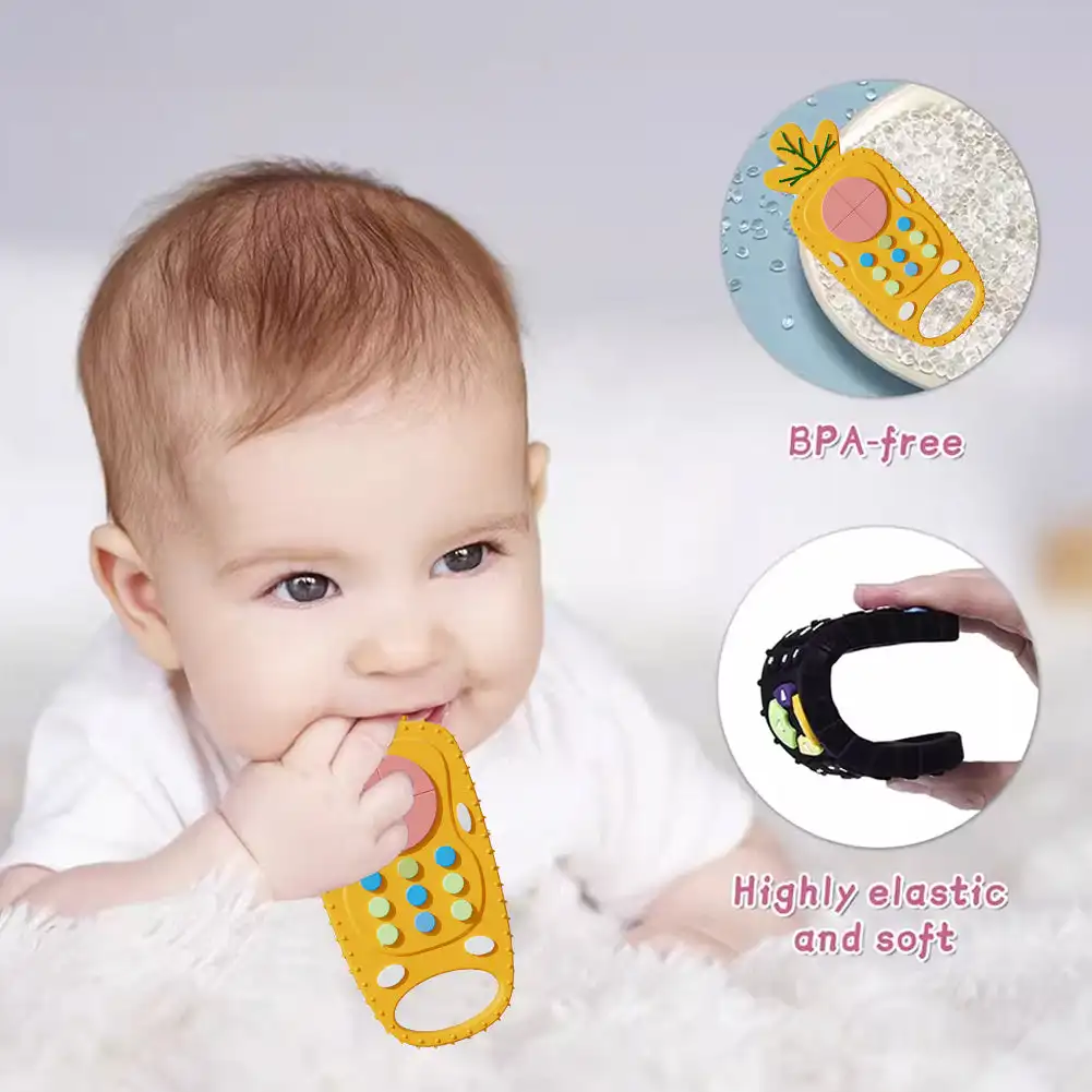 아기 실리콘 Teether 장난감 원격 제어 모양 Te - Kids Nature Education 리뷰 및 가격