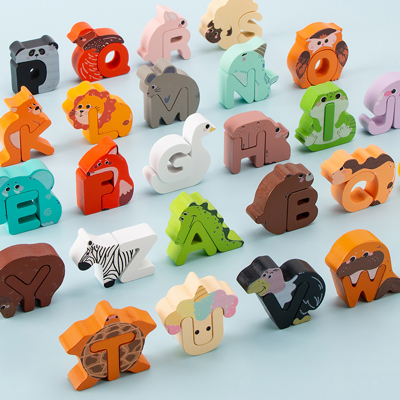 26개 나무 동물 알파벳 블록, A-Z 글자 쌓기 놀이 - Kids Nature Education 리뷰 및 가격