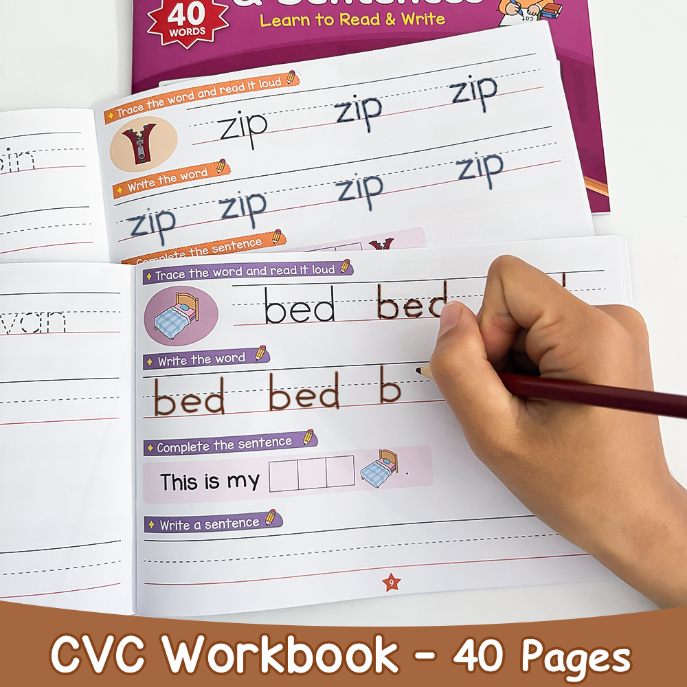 영어 CVC 단어 및 문장 워크북 홈스쿨 교구 어린이  - Sight Word Game 리뷰 및 가격