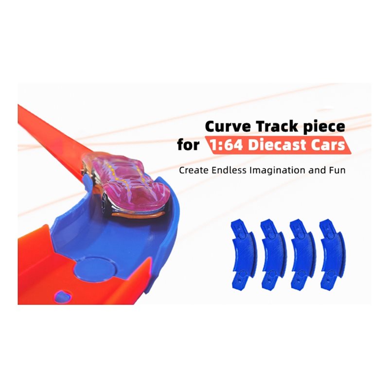 AINY-1:64 차량용 4개입 45 °   곡선형 트 - Hot Wheels Car Track Sets 리뷰 및 가격