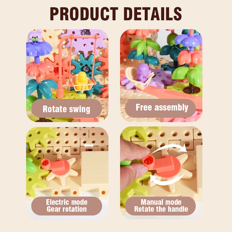DIY 전동 회전 기어 조립 블록 어린이 STEM 교육 - Kids Nature Education 리뷰 및 가격