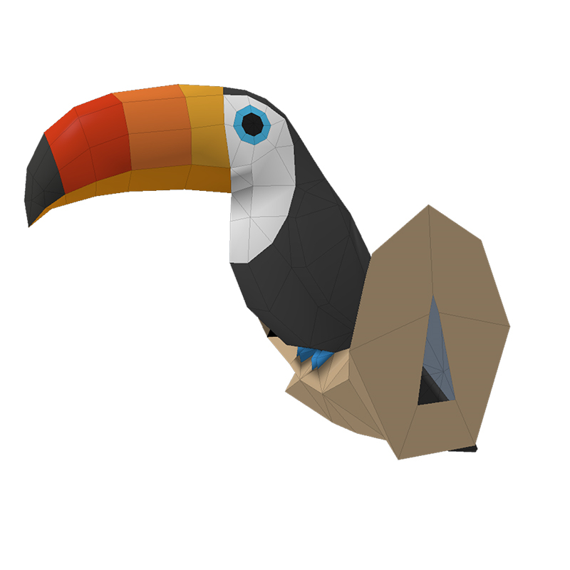 Toucan 3D 종이 모형 종이 공예 집 장식, 새  - Kids Education Wallpaper 리뷰 및 가격