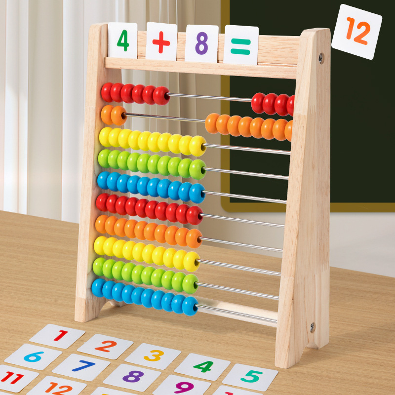 나무 구슬 계산 놀이 몬테소리 무지개 계산 추가 뺄셈  - Abacus Counting Bead 리뷰 및 가격