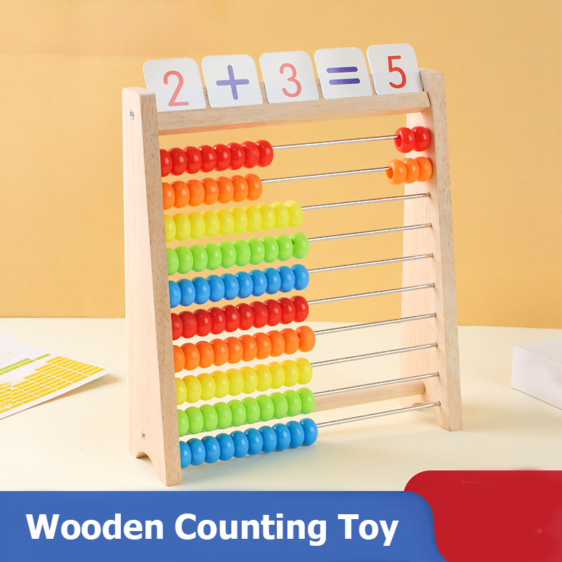 나무 계산 장난감 주판 몬테소리 교육 수학 장난감 어린 - Abacus Counting Bead 리뷰 및 가격