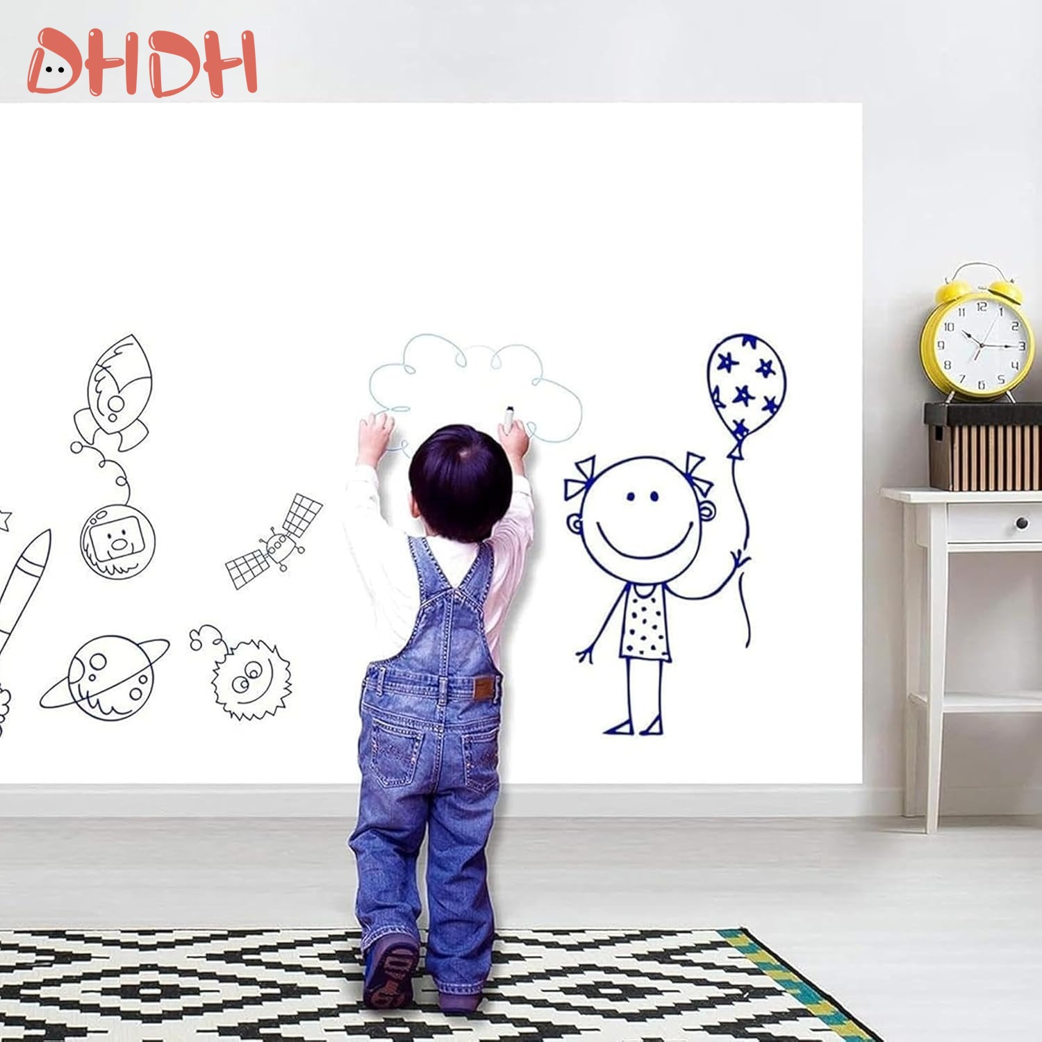 어린이 그림 스크롤 – 벽에 붙이는 흰색 그림 종이 롤 - Kids Education Wallpaper 리뷰 및 가격