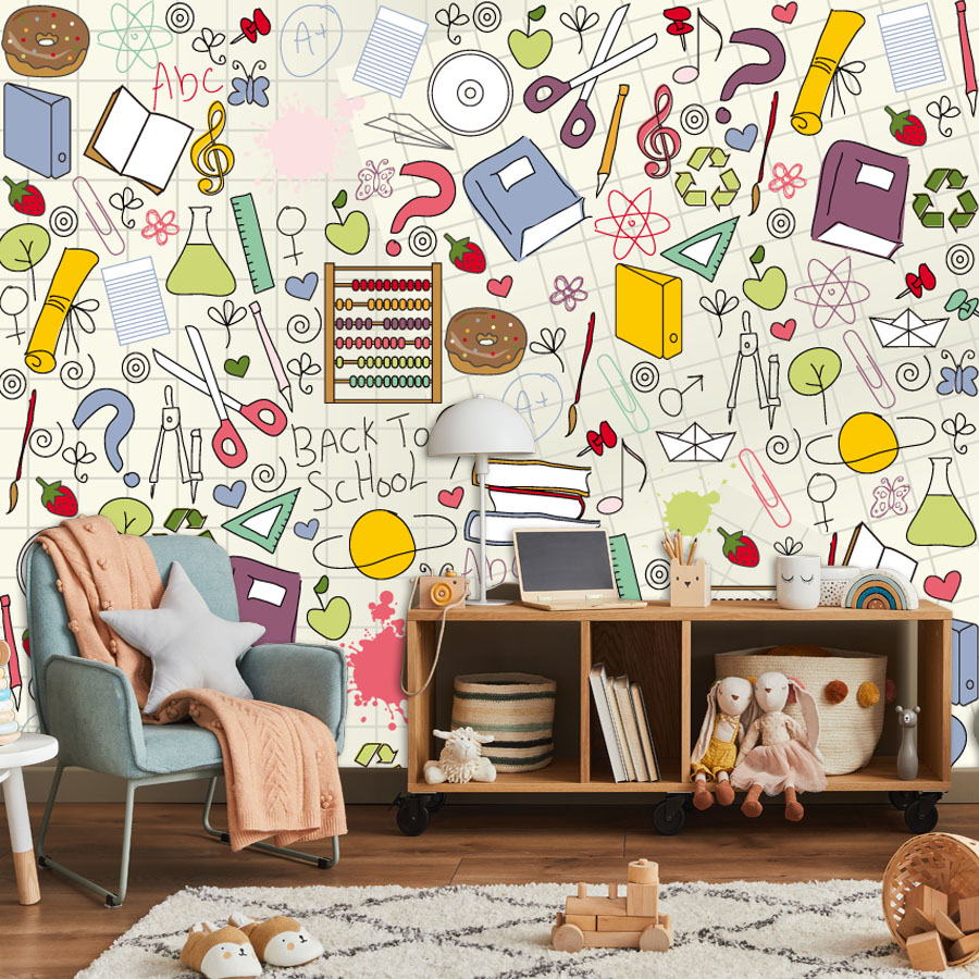 거실, 교육실, 그림 벽, 홈 데코, 아이들 침대 벽화 - Kids Education Wallpaper 리뷰 및 가격