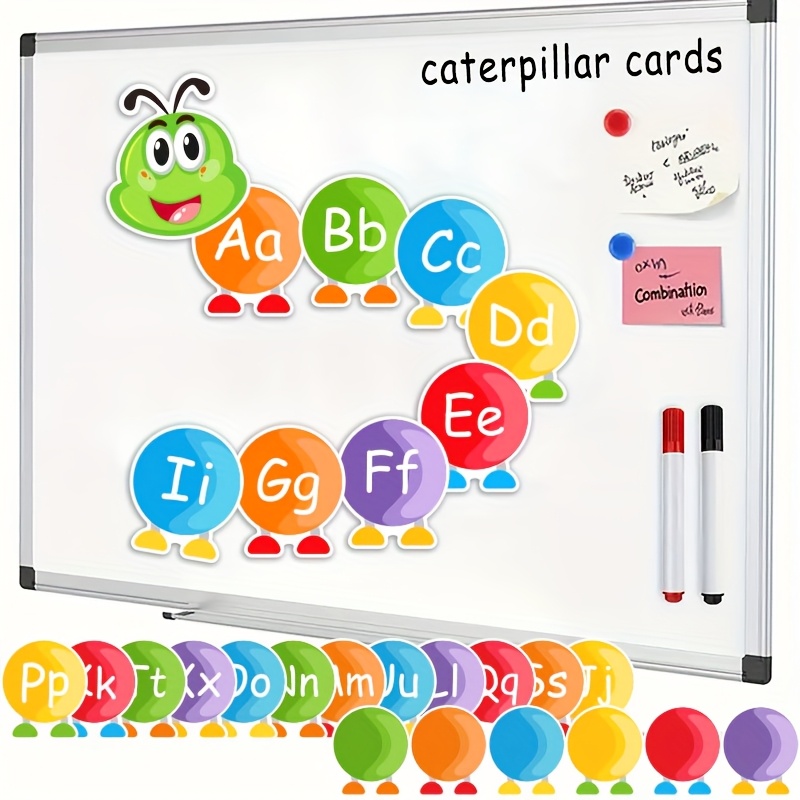 13/33Pcs 알파벳 플래시 카드, 애벌레 디자인,  - Sight Word Game 리뷰 및 가격